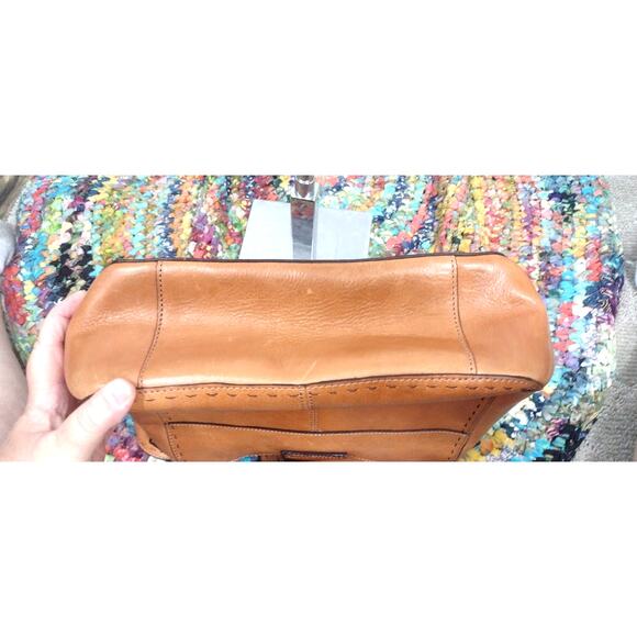 Vintage Fossil Shoulder Bag Tan Leather Boho‎ - Picture 14 of 16